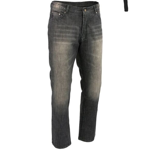 Milwaukee Leather Size 38x34 Men's Black Armored Motorcycle Riding Denim Jeans - Picture 1 of 10